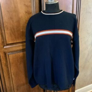 Xtreme Gear Sweater Navy Blue Striped Mens Size